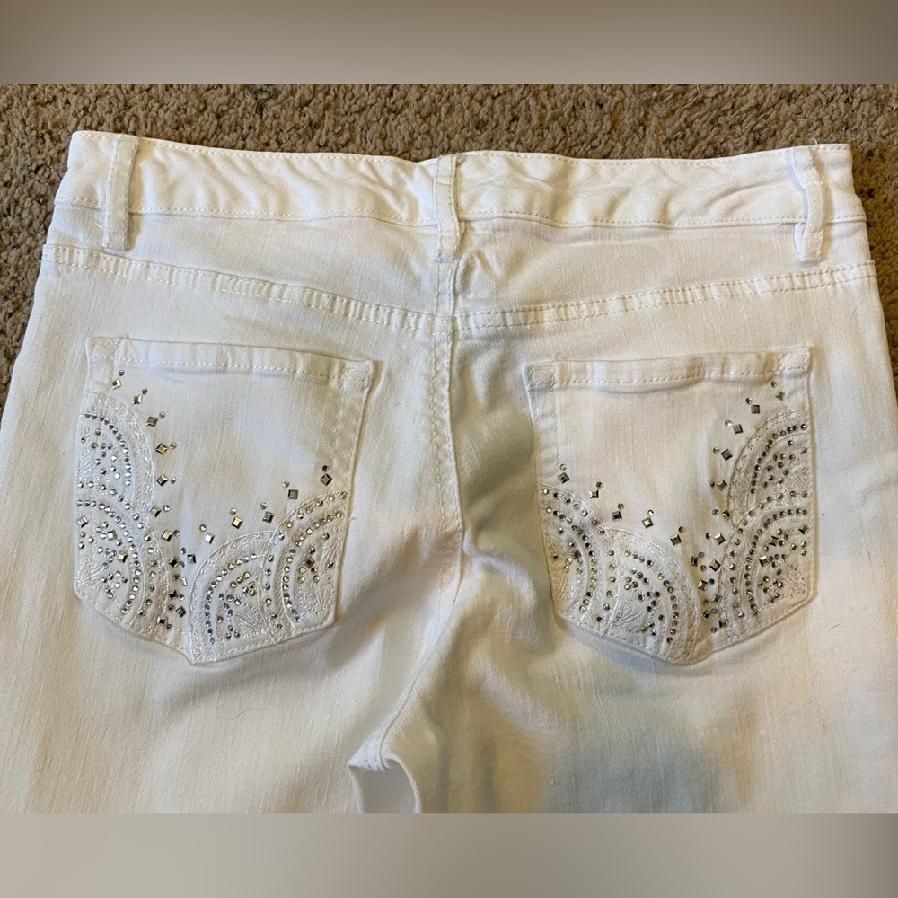 Code Bleu BootCut White Jeans Size 6
